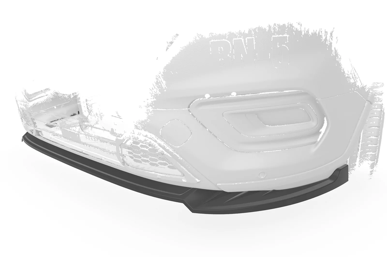 Cup-Spoilerlippe mit ABE für Ford Tourneo Custom CSL718 Schwarz Strukturiert