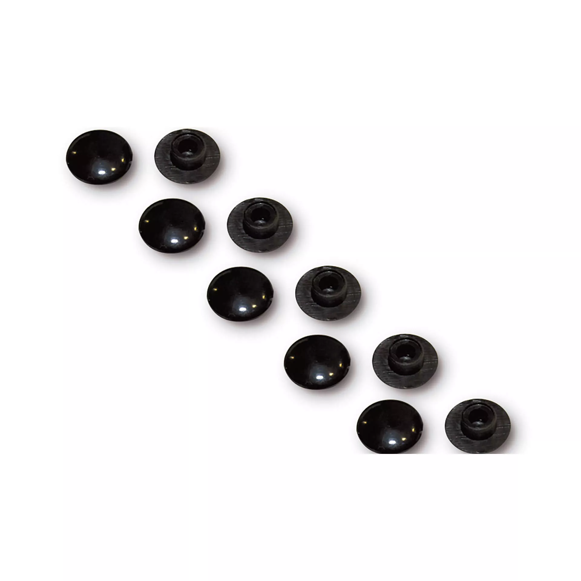 HIGHWAY HAWK Abdeckkappen Kunststoff, schwarz, (10 Stk.) für Inbus M5, M6, M8 oder M10