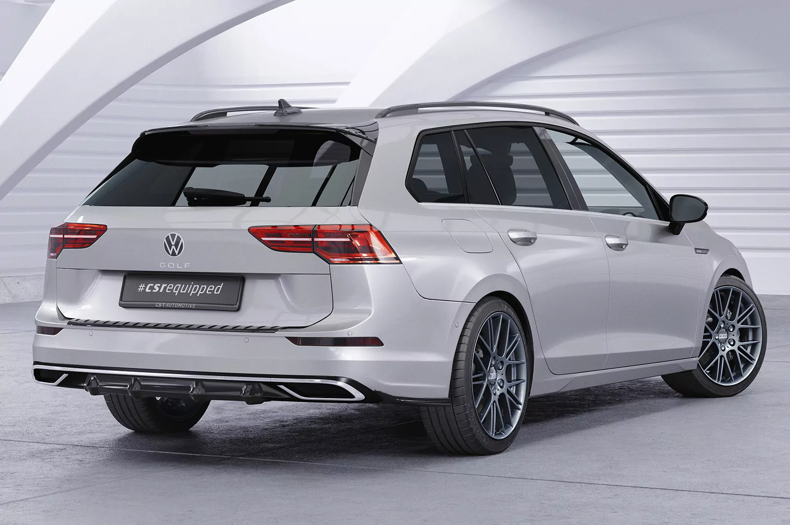 Heckansatz für VW Golf 8 (Typ CD) HA414 Schwarz Strukturiert