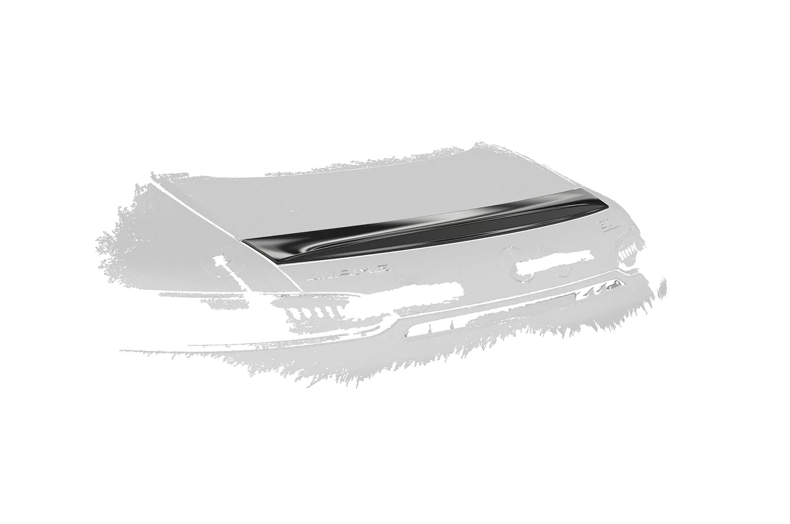 Heckflügel mit ABE für Mercedes-Benz AMG GT (190) HF159 Schwarz Strukturiert