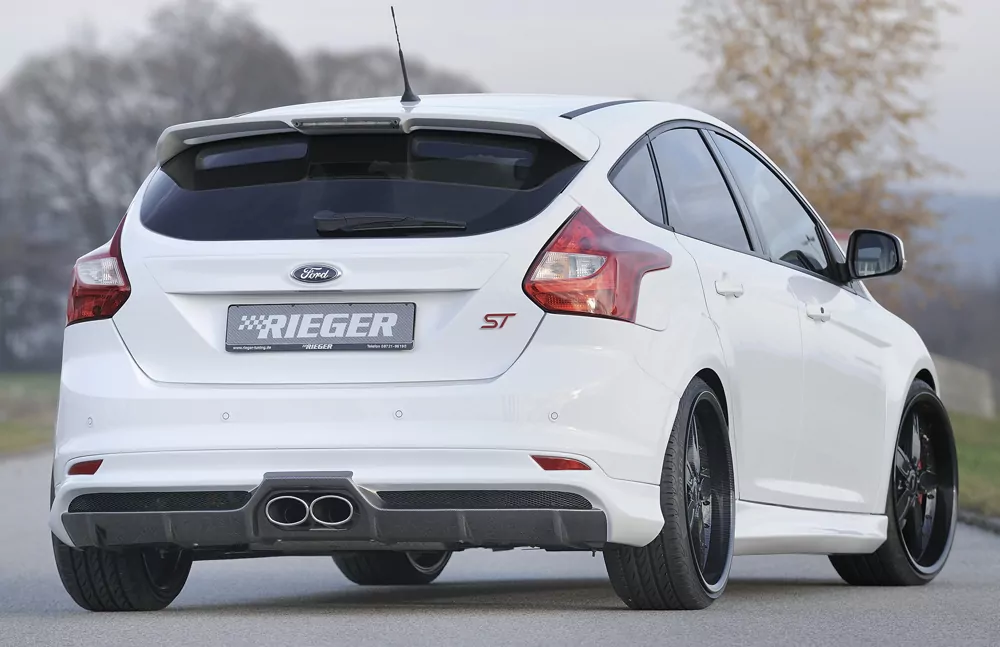 Rieger Seitenschweller links  matt schwarz für Ford Focus 3 5-tür. (Turnier) 12.14- (ab Facelift)
