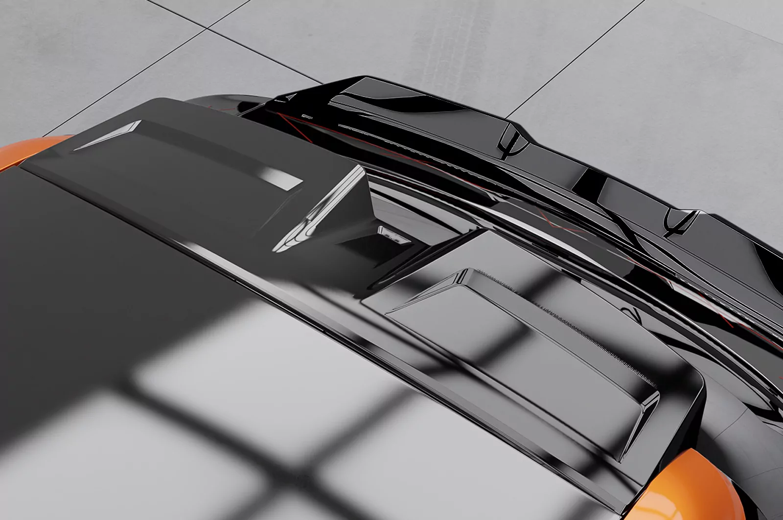 Heckflügel mit ABE für MG Mulan / 4 HF108 Schwarz Strukturiert