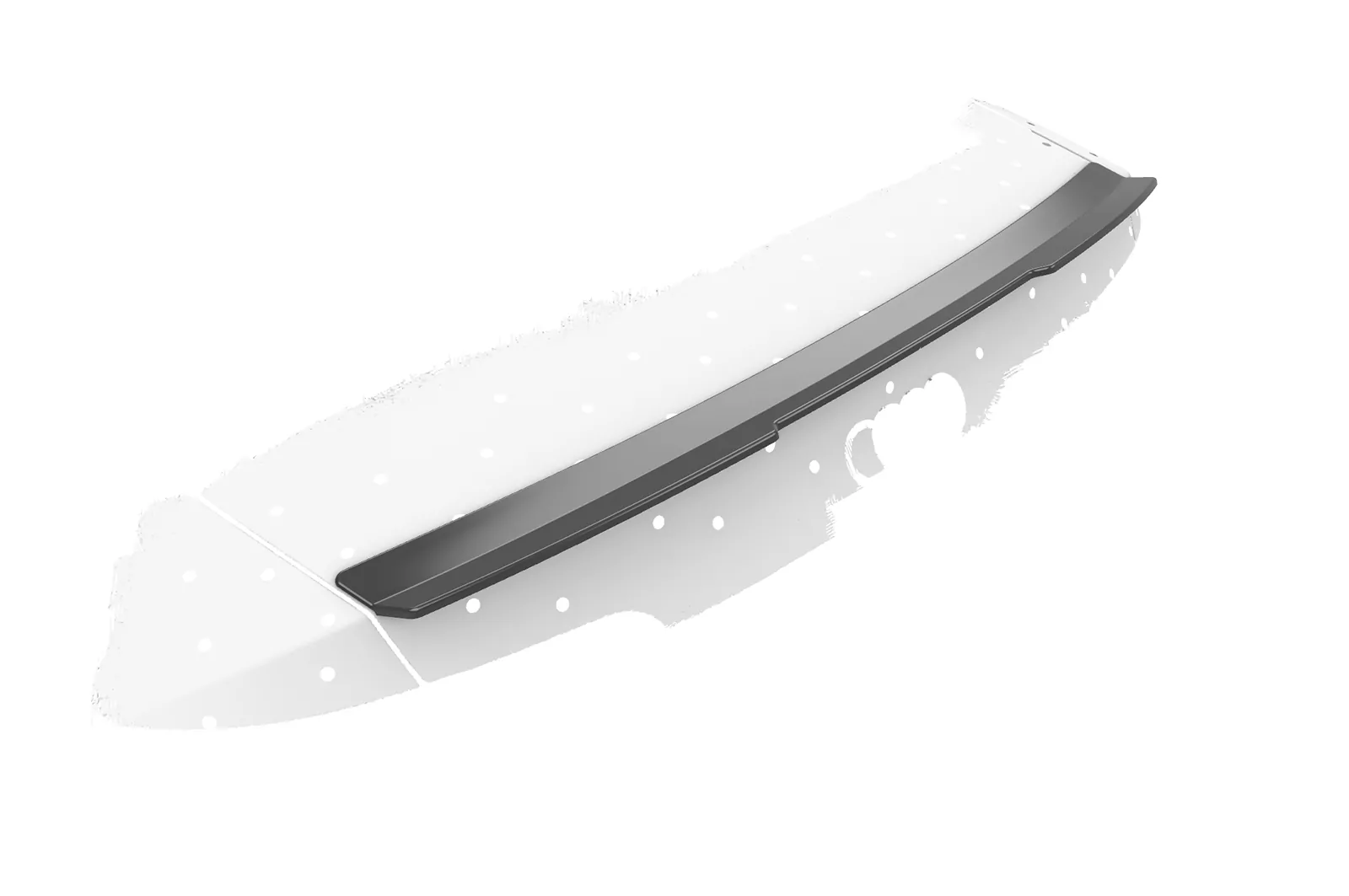 Heckflügel mit ABE für Audi A5 8T Coupé HF592 Strukturiert (schwarz matt)