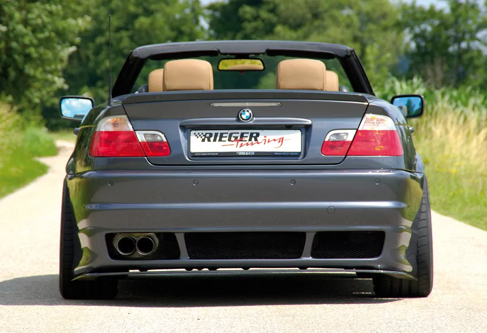 Rieger Heckschürze M3-Look für BMW 3er E46 - Cabrio 02.98-12.01 (bis Facelift) carbon optik