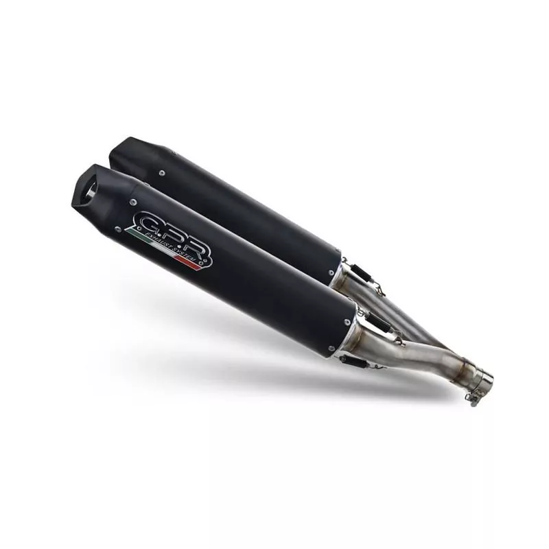 Aprilia Shiver 750 Gt 2007-2016, Furore Nero, Dual Homologated legal slip-on exhaust including removable db killers and link p