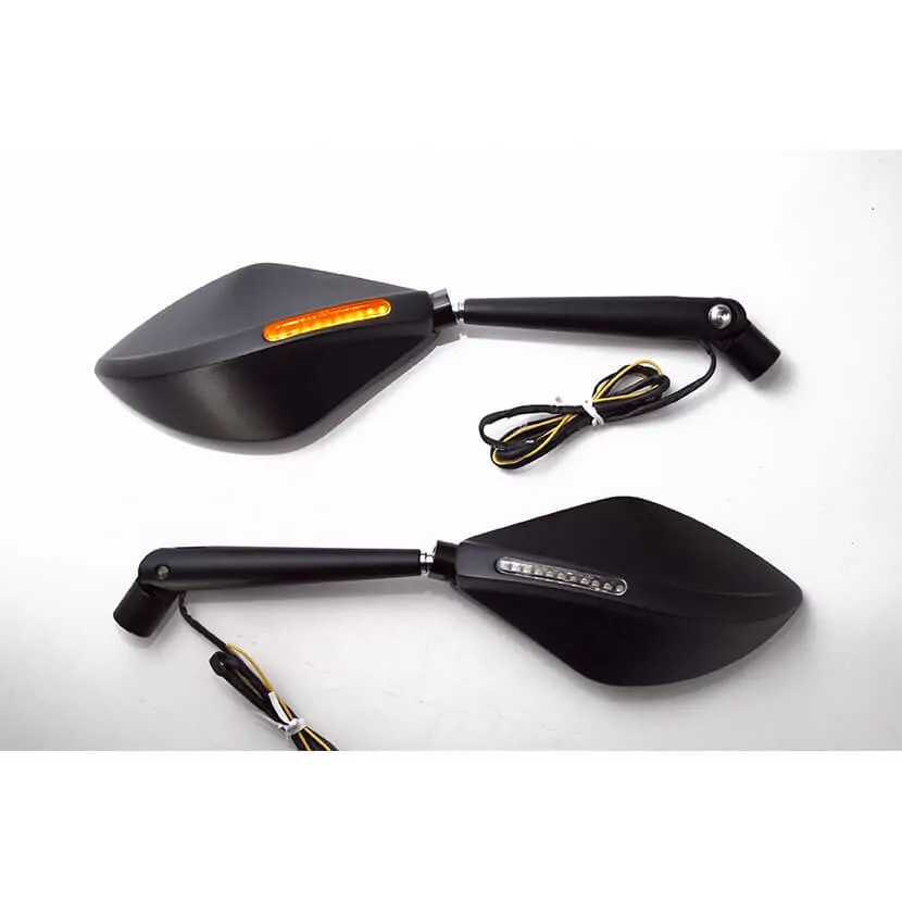 HIGHSIDER pro Verkleidungsspiegel Torezzo Schwarz Mit LED Blinker (Paar)