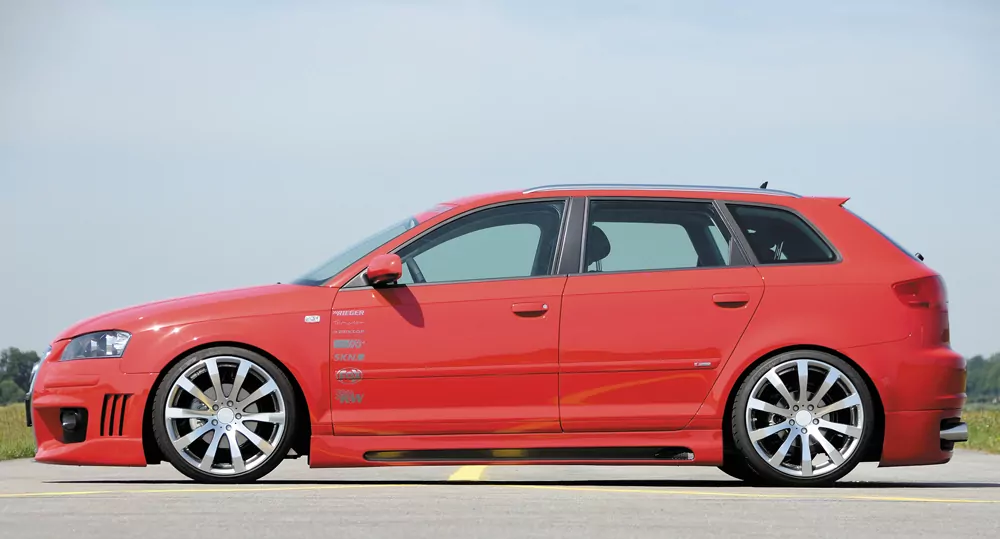Rieger Seitenschweller rechts  carbon look für Audi A3 (8P) Sportback