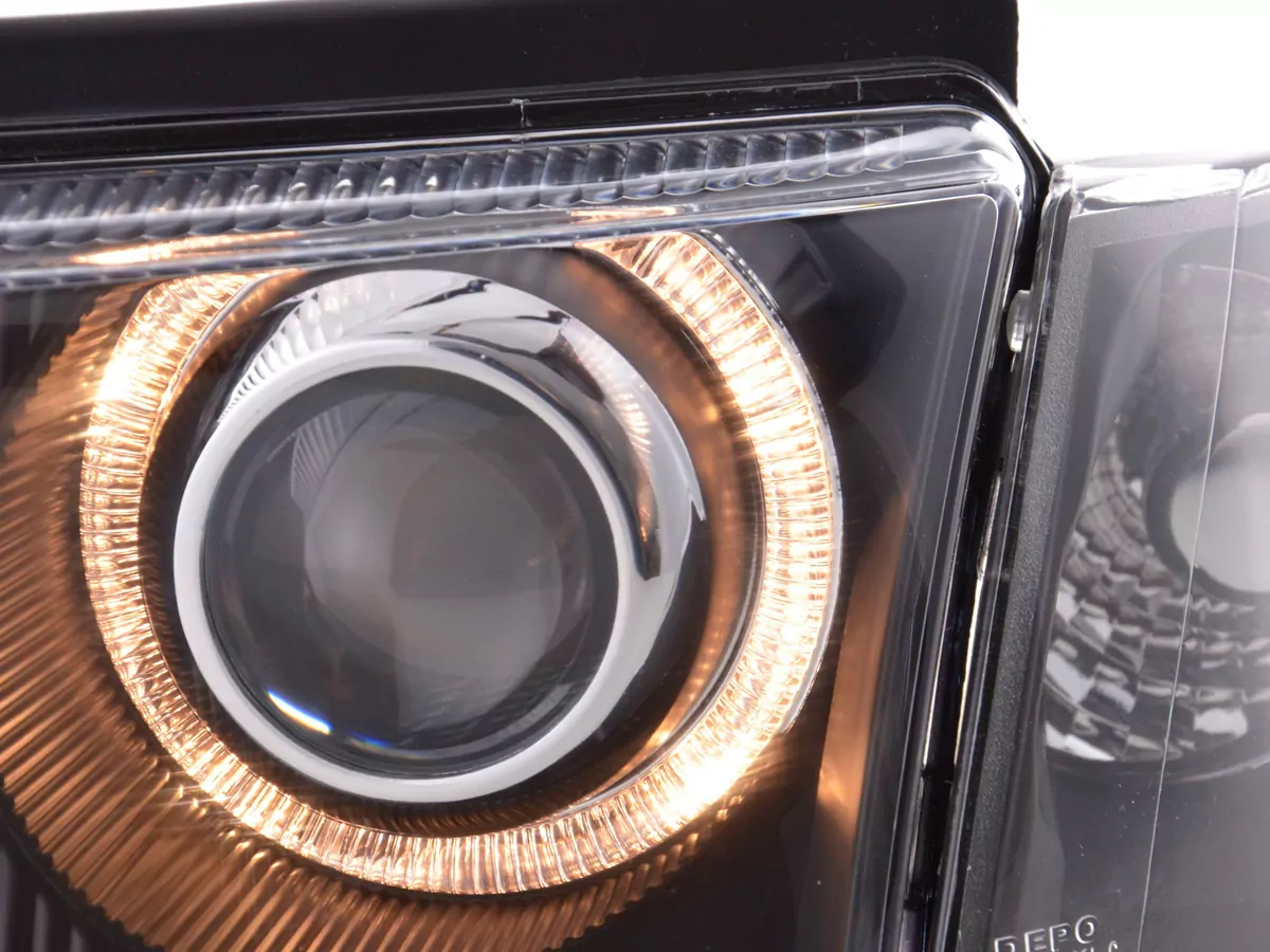 Scheinwerfer Set Angel Eyes VW Passat Typ 3B Bj. 97-00 schwarz