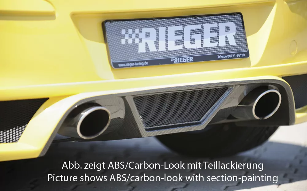 Rieger Heckschürzenansatz für Opel Corsa D - 5-tür. 07.06-12.10 (bis Facelift) carbon optik