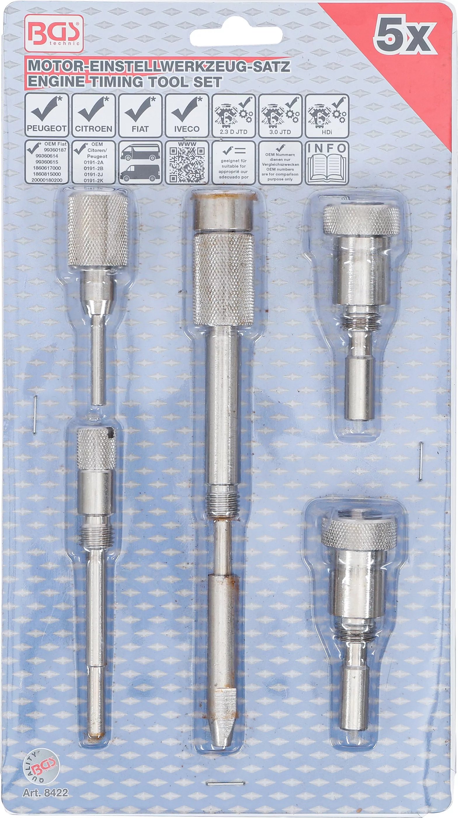 Motor-Einstellwerkzeug-Satz | für Fiat Ducato, Peugeot Boxer, Citroën Jumper 2.3 D JTD, 3.0 JTD, HDi