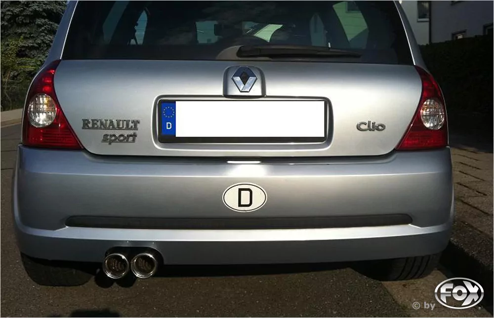 Renault Clio II B  Endschalldämpfer - 2x80 Typ 13