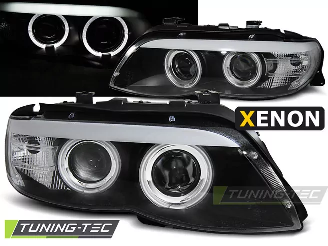 XENON HEADLIGHTS ANGEL EYES BLACK fits BMW X5 E53 11.03-06