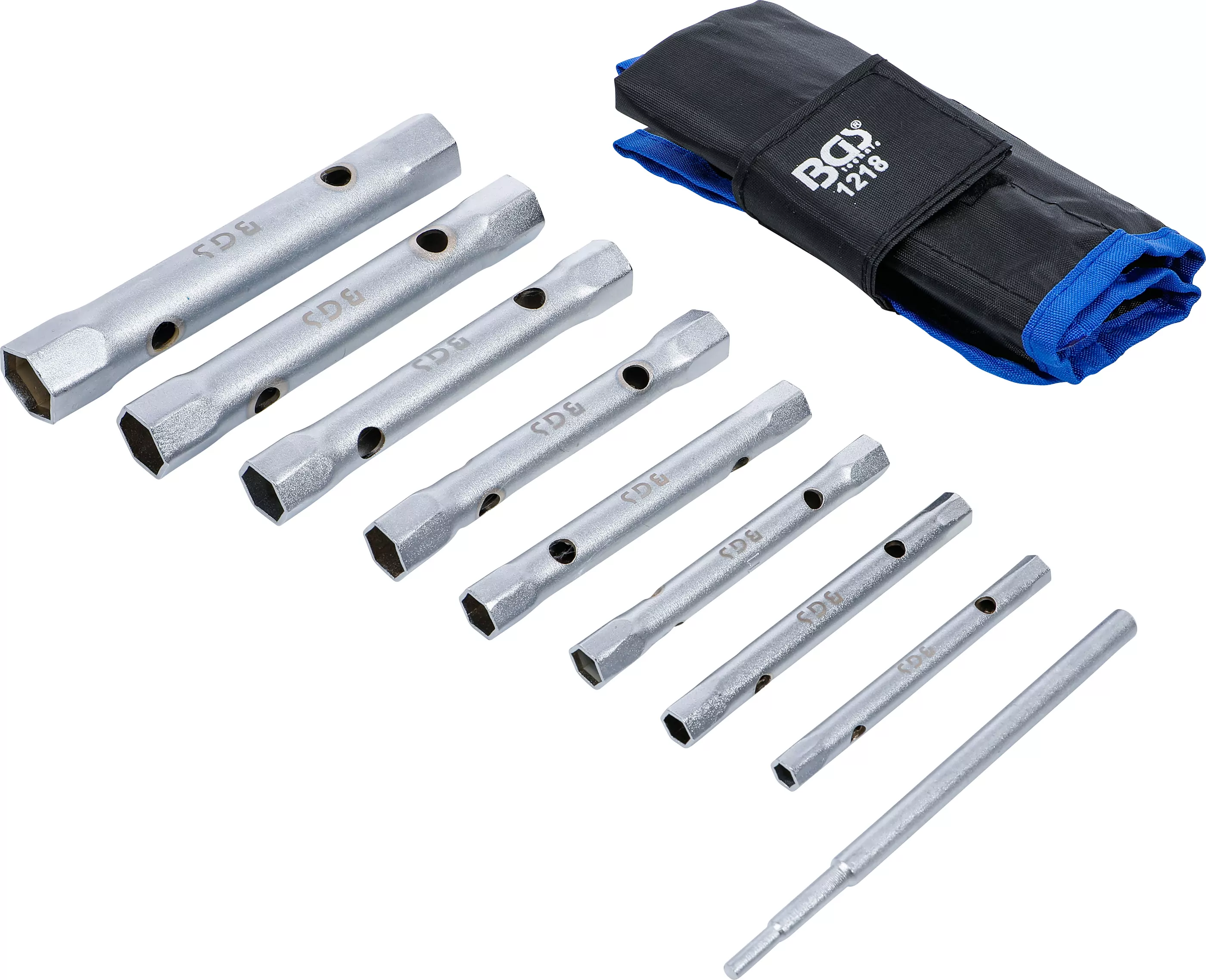 Rohrsteckschlüssel-Satz | SW 6 x 7 - 20 x 22 mm | 9-tlg.