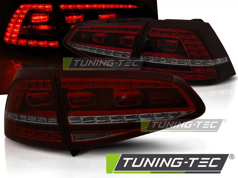 Led Tail Lights Sport Red Smoke Fits Vw Golf 7 13- 17