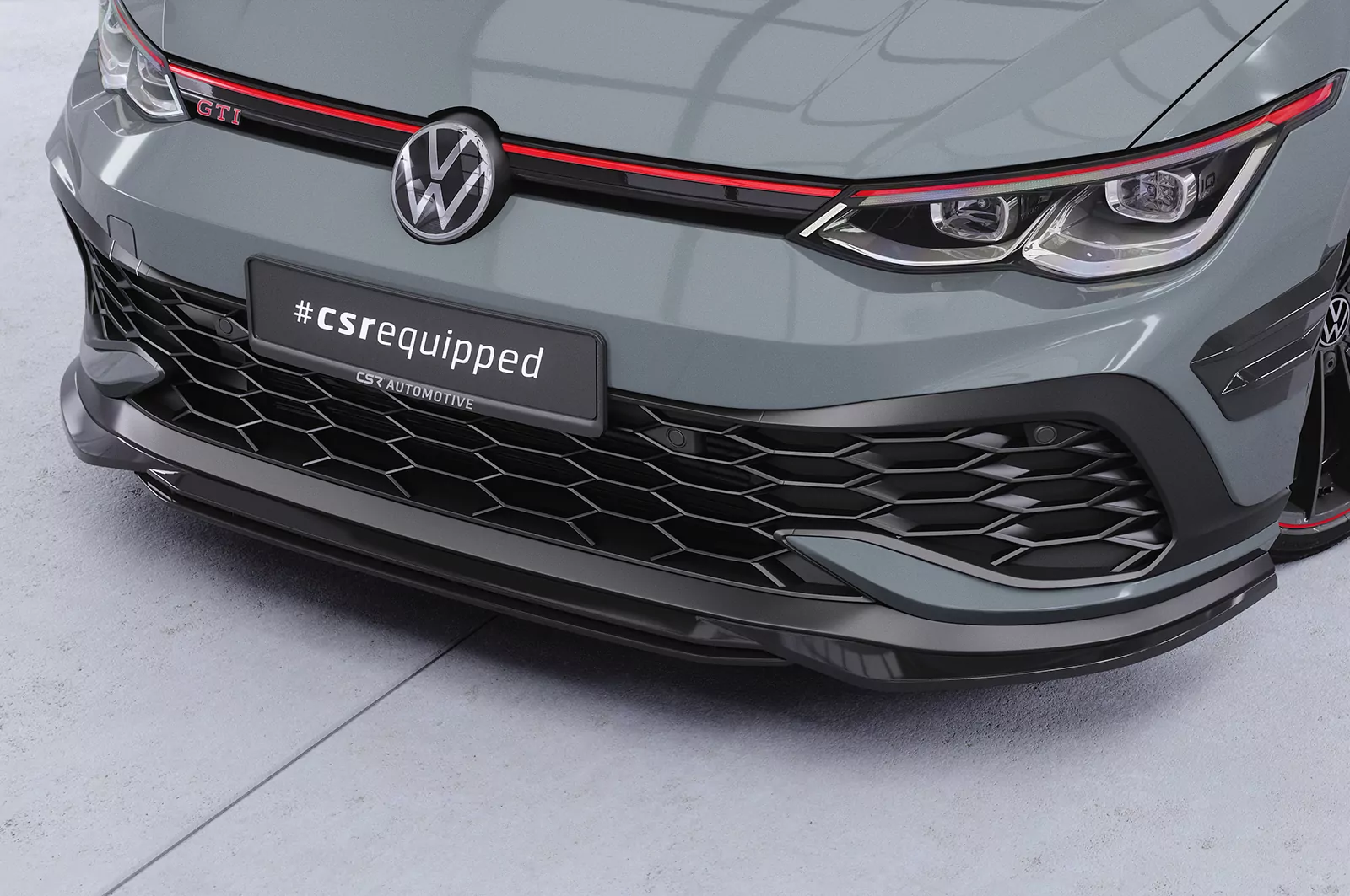 Cup-Spoilerlippe mit ABE für VW Golf 8 (Typ CD) GTI Clubsport CSL711 Schwarz Strukturiert