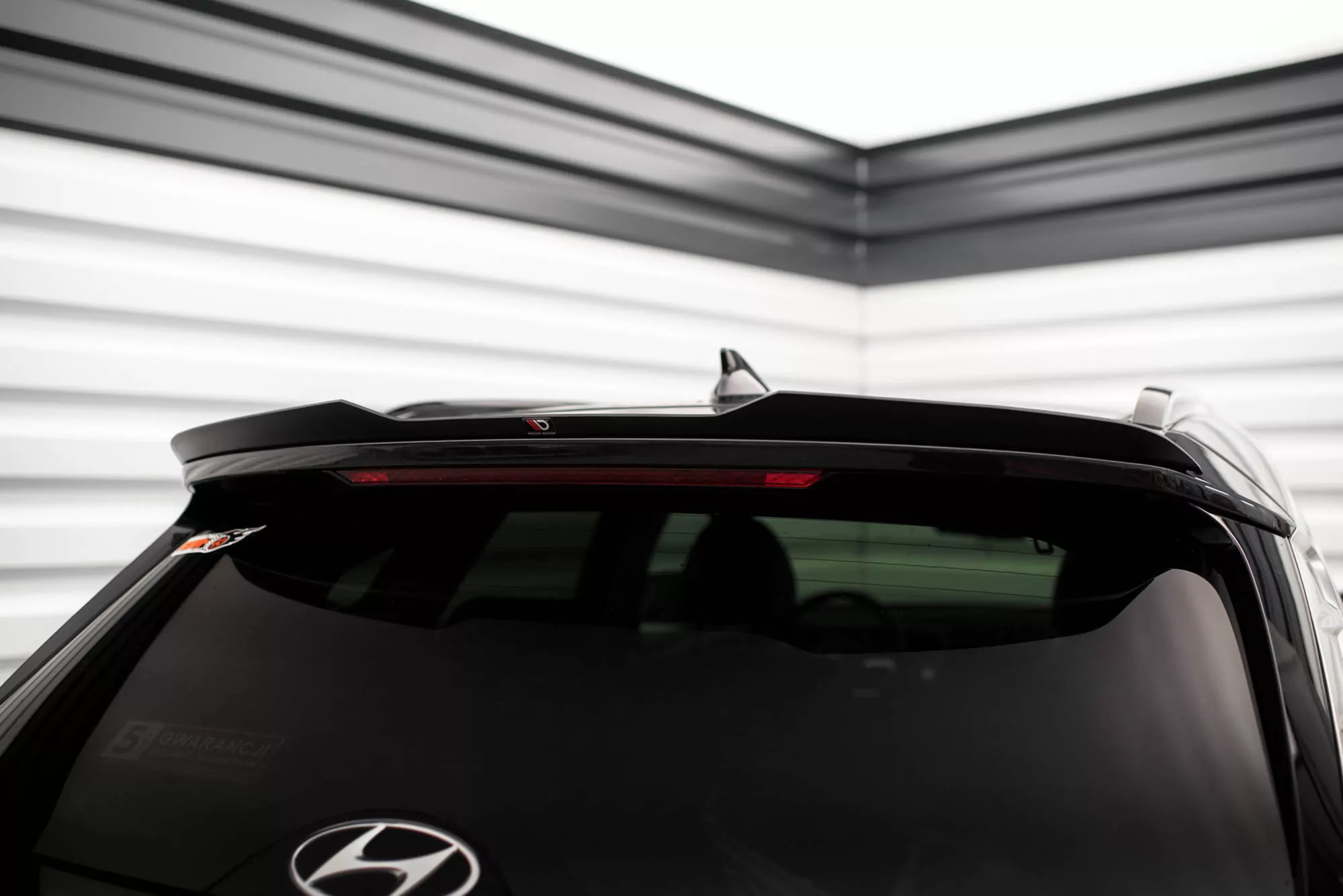Spoiler CAP Für Hyundai Tucson Mk4 Schwarz Hochglanz