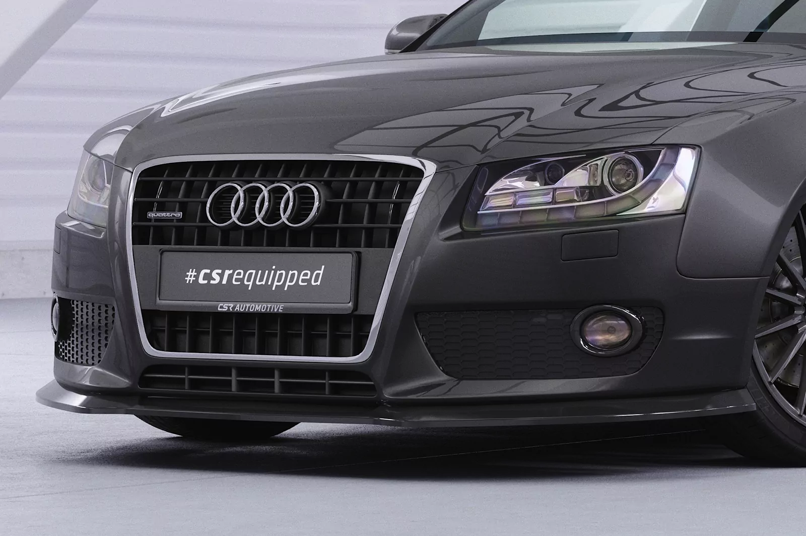 Cup-Spoilerlippe mit ABE für Audi A5 8T CSL378 Strukturiert (schwarz matt)