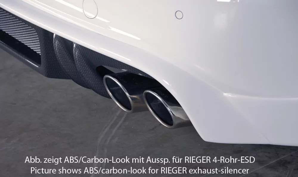 Rieger Heckschürzenansatz für Audi A4 (B8/B81) - Lim. 11.07-12.11 (bis Facelift) carbon optik