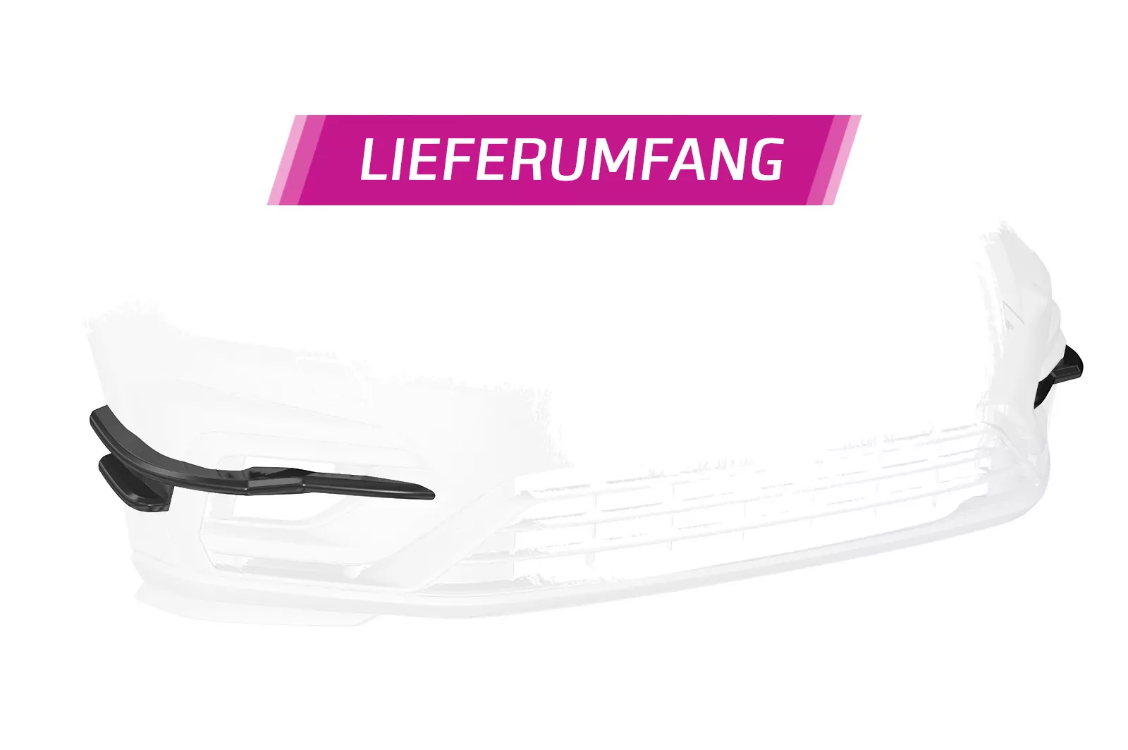 Performance Flaps für VW Golf 7 (Typ AU) R FP019 Schwarz Strukturiert