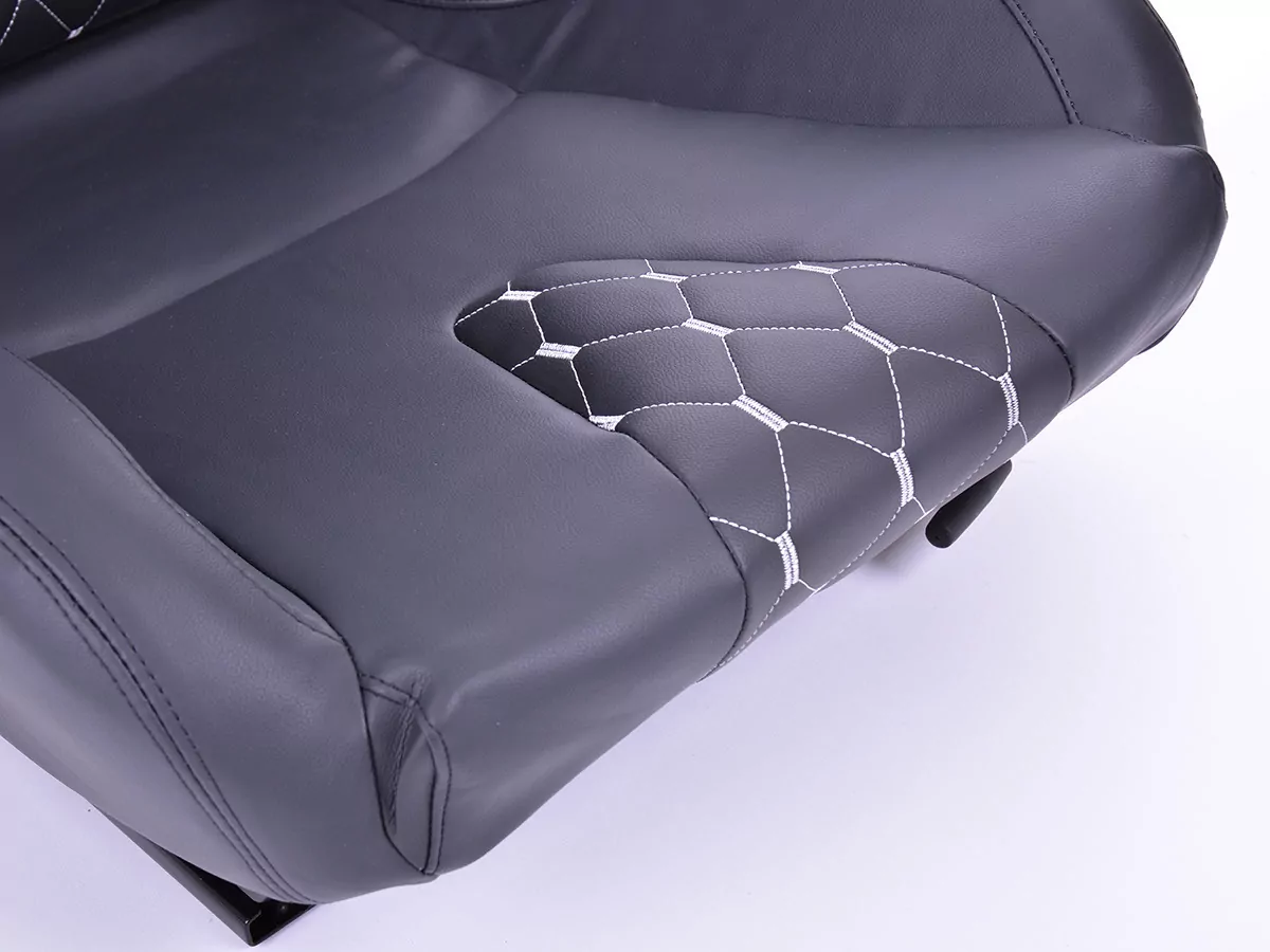 FK Sportsitze Auto Halbschalensitze Set Stuttgart Kunstleder schwarz