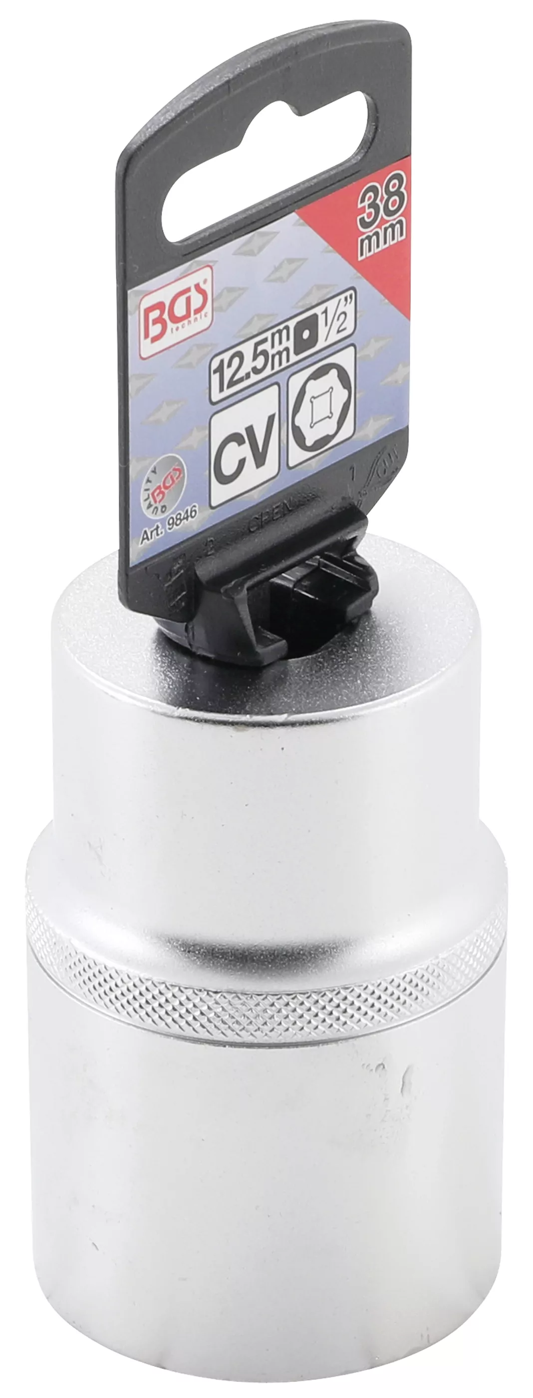 Steckschlüssel-Einsatz Sechskant, tief | Antrieb Innenvierkant 12,5 mm (1/2") | SW 38 mm