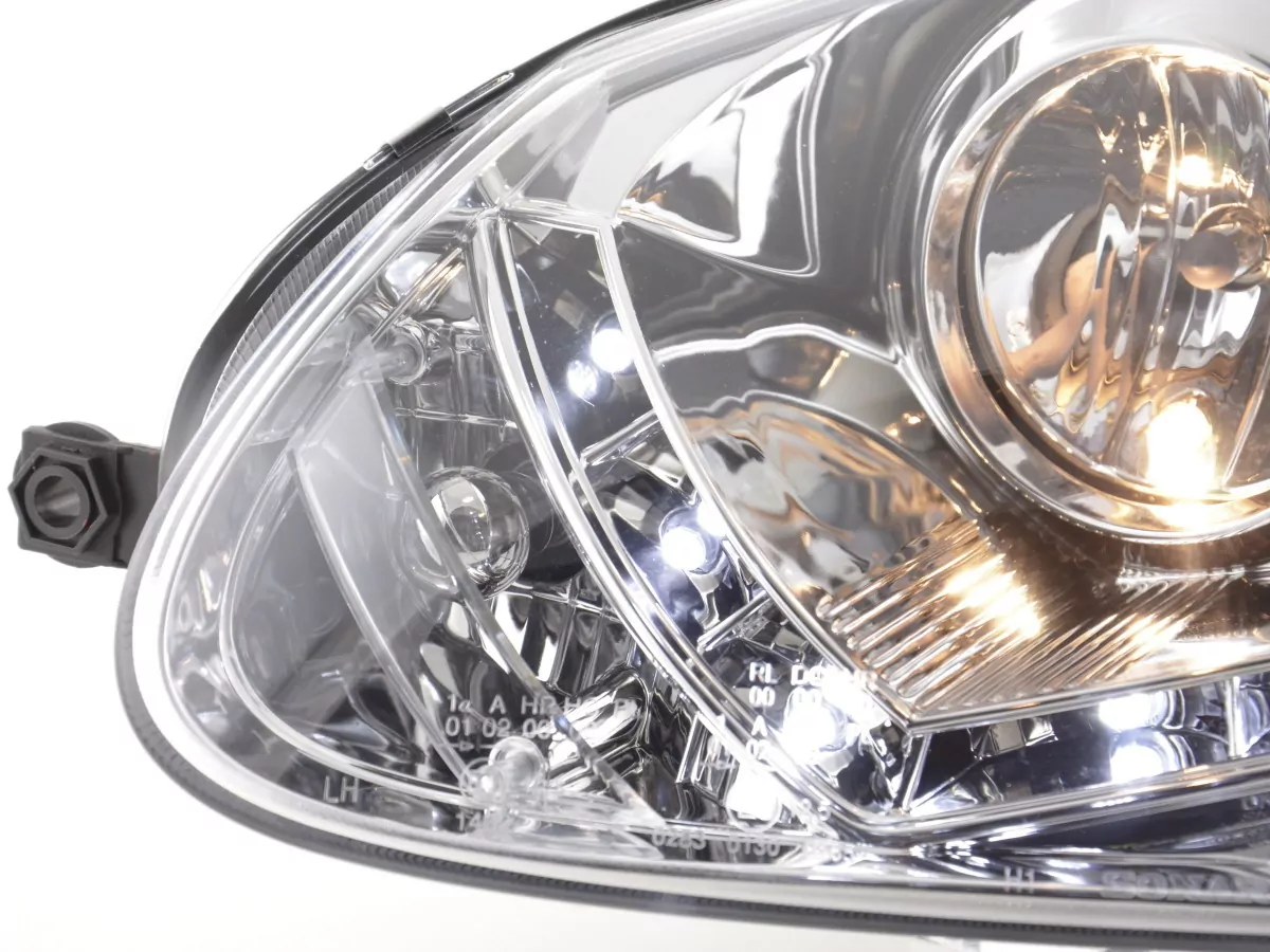 Scheinwerfer Set Daylight LED Tagfahrlicht VW Golf 5 Typ 1K Bj. 03-08 chrom für Rechtslenker