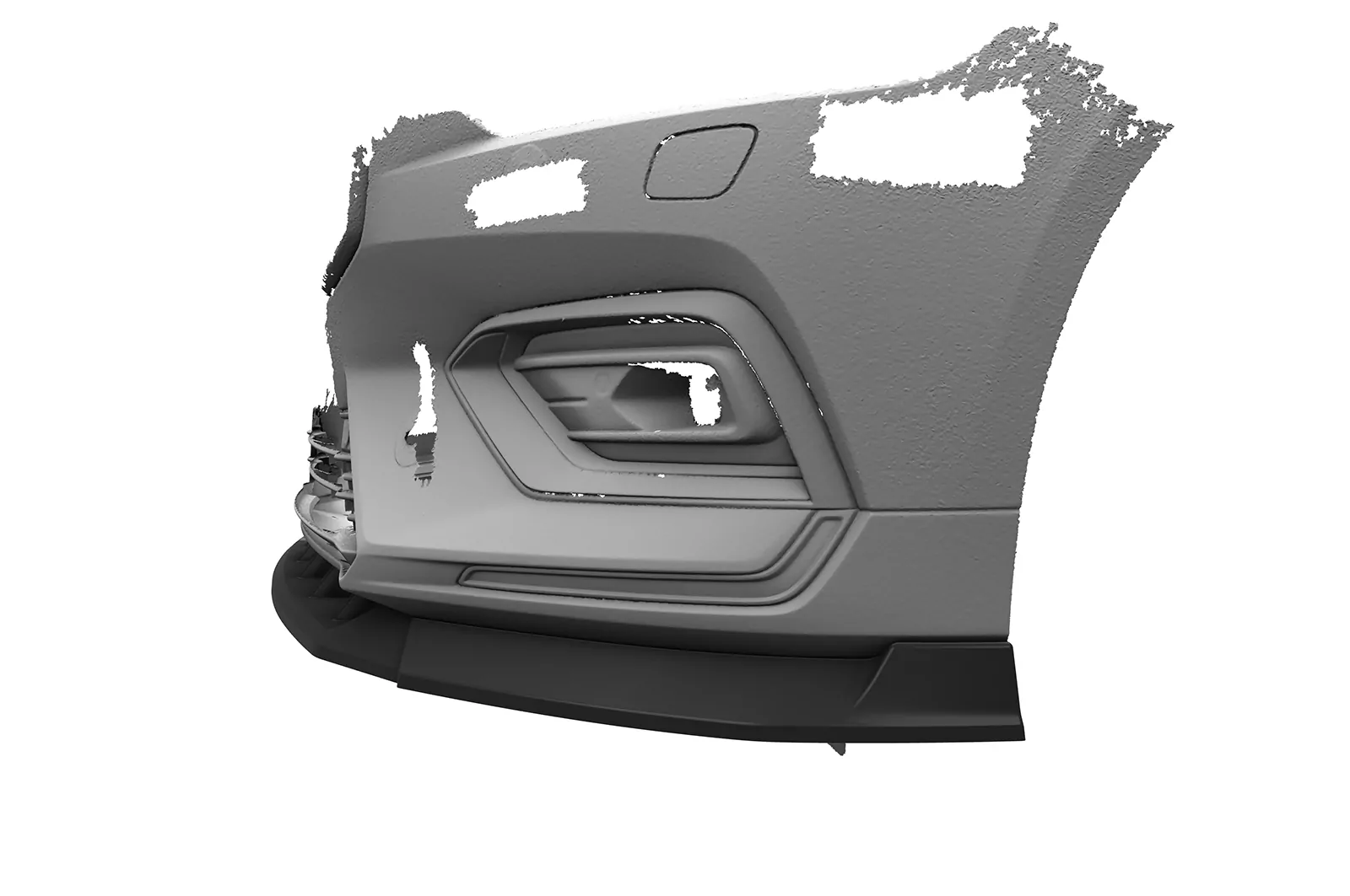 Cup-Spoilerlippe mit ABE für Volvo S60 (3. Gen) / V60 (2. Gen) CSL830 Schwarz Strukturiert