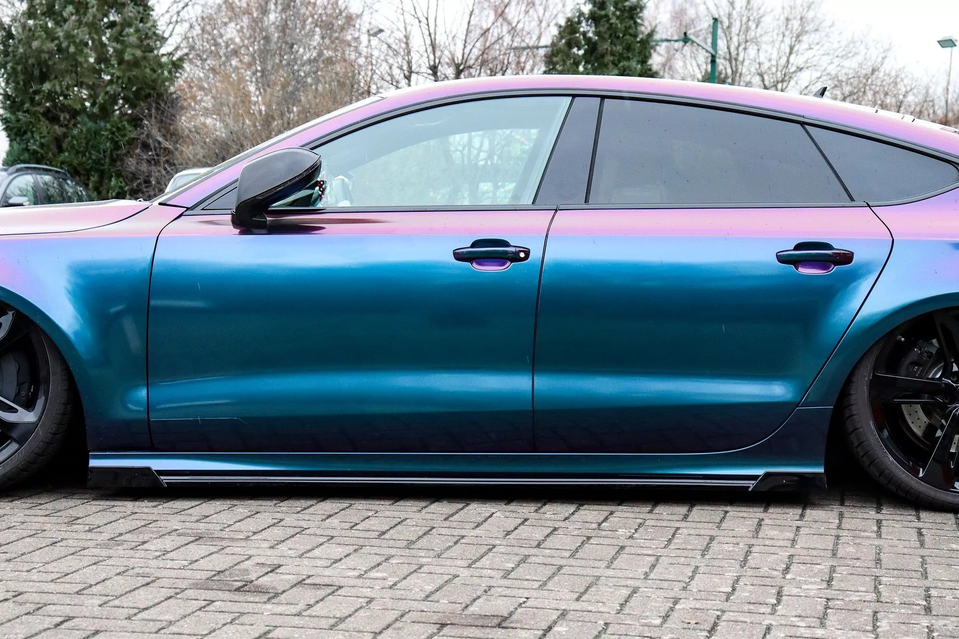 CUP Seitenschweller mit Wings vorne + hinten für Audi A7 S-Line + S7 C7 4G