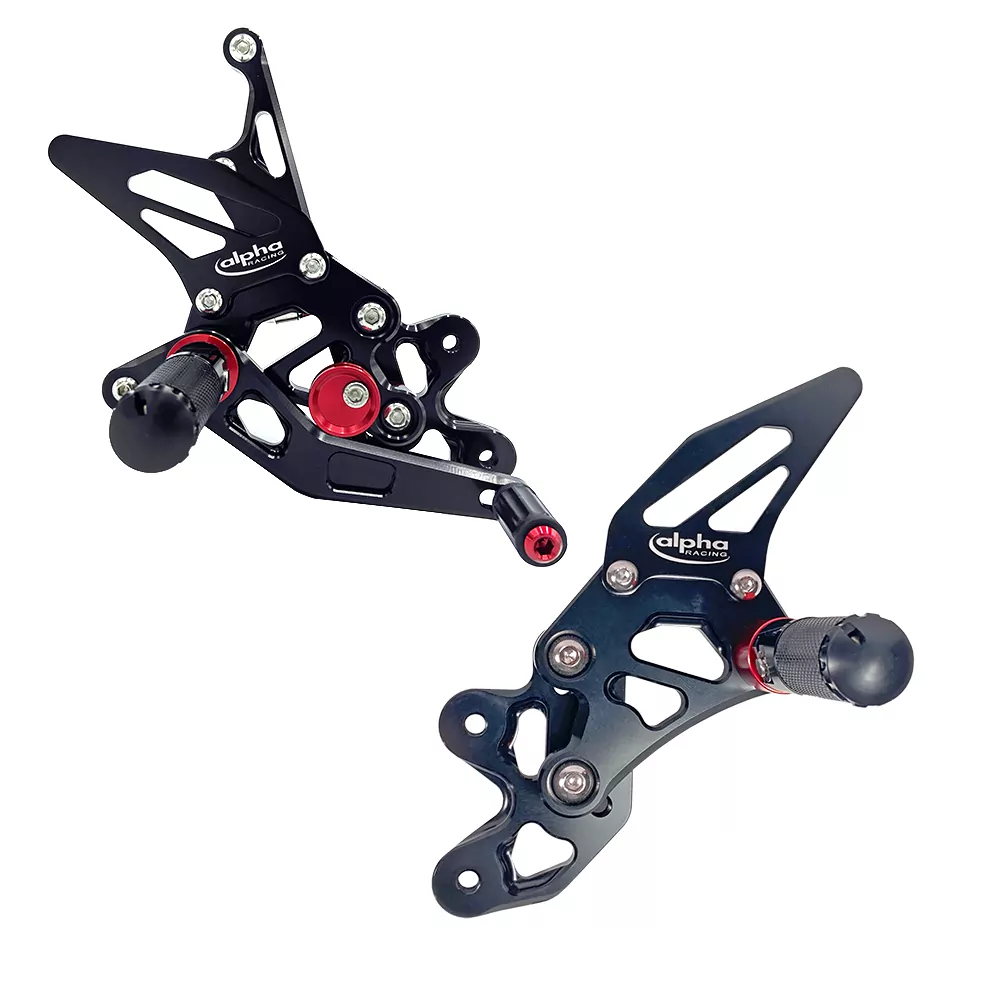 TRACK Fußrastenanlage schwarz Suzuki GSX-R750 2011-2017 mit ABE