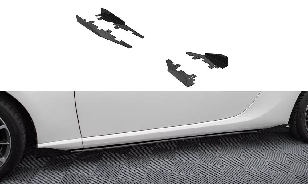 Seitenschweller Flaps Für Subaru BRZ Mk1 / Mk1 Facelift Schwarz Hochglanz