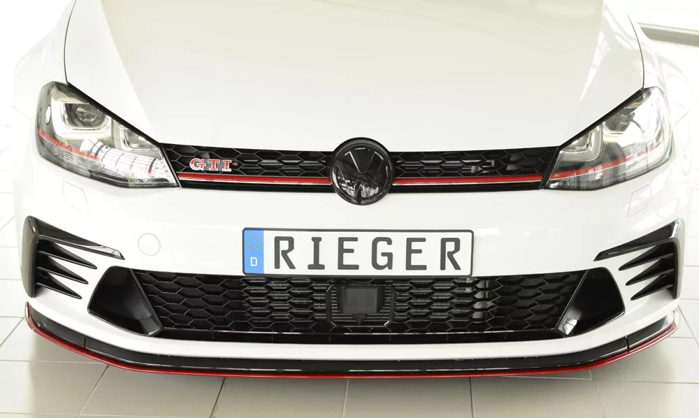 Rieger Spoilerschwert nur für GTI Clubsport für VW Golf 7 GTI Clubsport | 5-tür. 02.16- für orig. Frontschürze