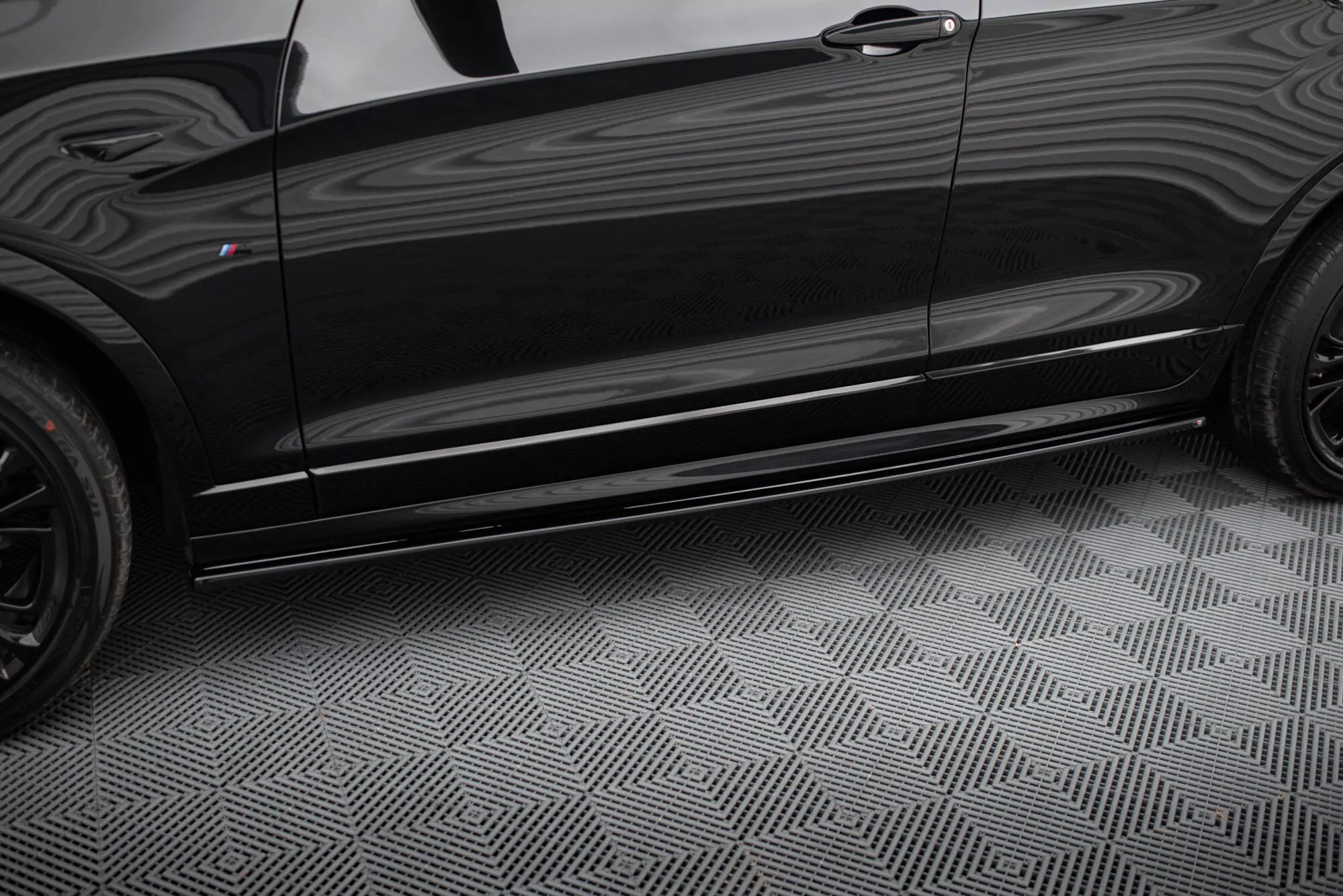 Seitenschweller Ansatz Passend Für Passend Für BMW X4 M Paket Schwarz Hochglanz Schwarz Hochglanz