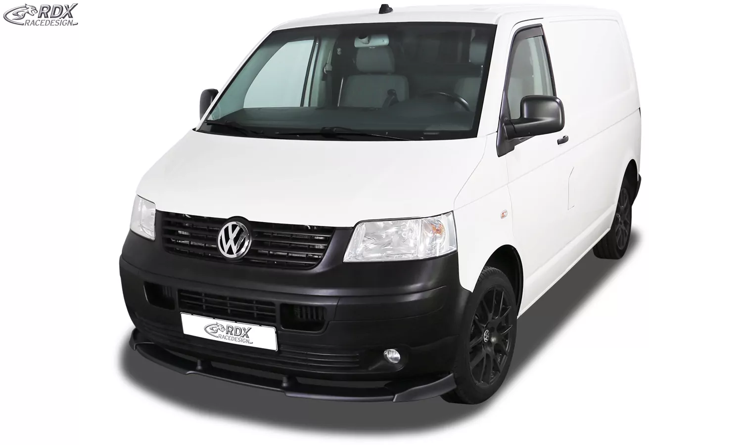 RDX Frontspoiler VARIO-X für VW T5 -2009 (für werkseitig unlackierte Stoßstange wie Transporter, …) Frontlippe Front Ansatz Vorne Spoilerlippe