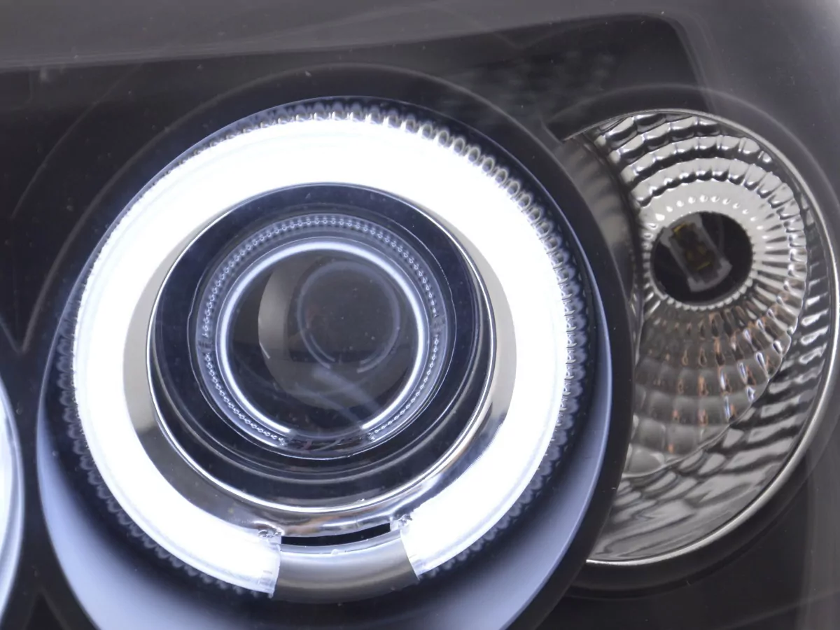 Scheinwerfer Set Angel Eyes CCFL VW Golf 3 Bj. 92-98 schwarz