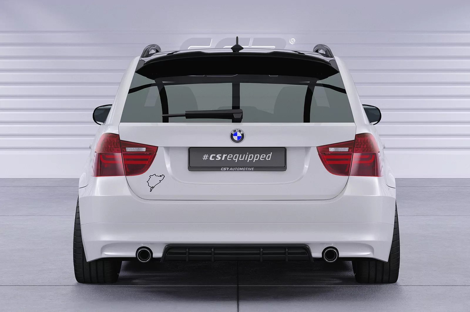 Heckansatz für BMW 3er E90 / E91 HA435 Schwarz Strukturiert