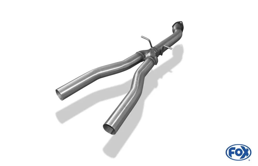 Audi A4 B7 Quattro 3,0l TDI  Y-Verbindungsrohr FOX Endschalldämpfer auf original Vorschalldämpfer