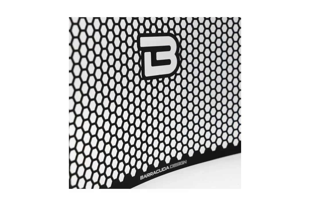 Barracuda Kühlerschutz Aluminium schwarz für Triumph Street Triple 765 R / 765 S Modelljahr 2017-2021