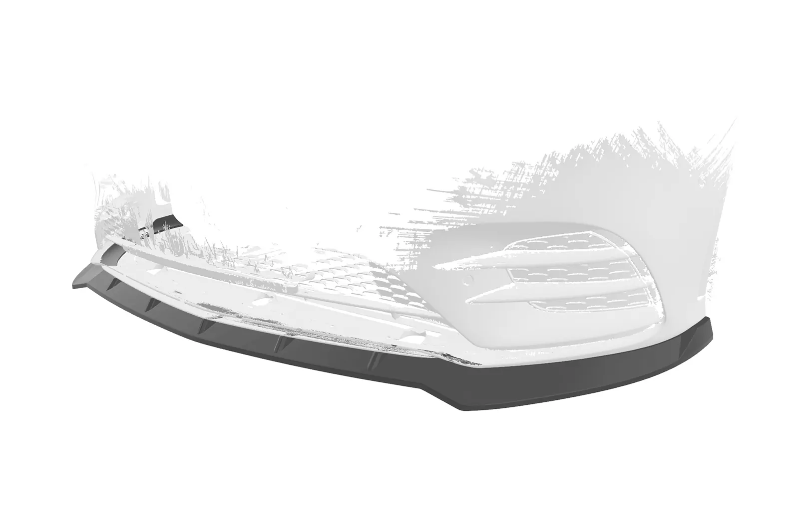 Cup-Spoilerlippe mit ABE für Mercedes Benz A-Klasse 177 A35 AMG/AMG-Line CSL660 Schwarz Strukturiert