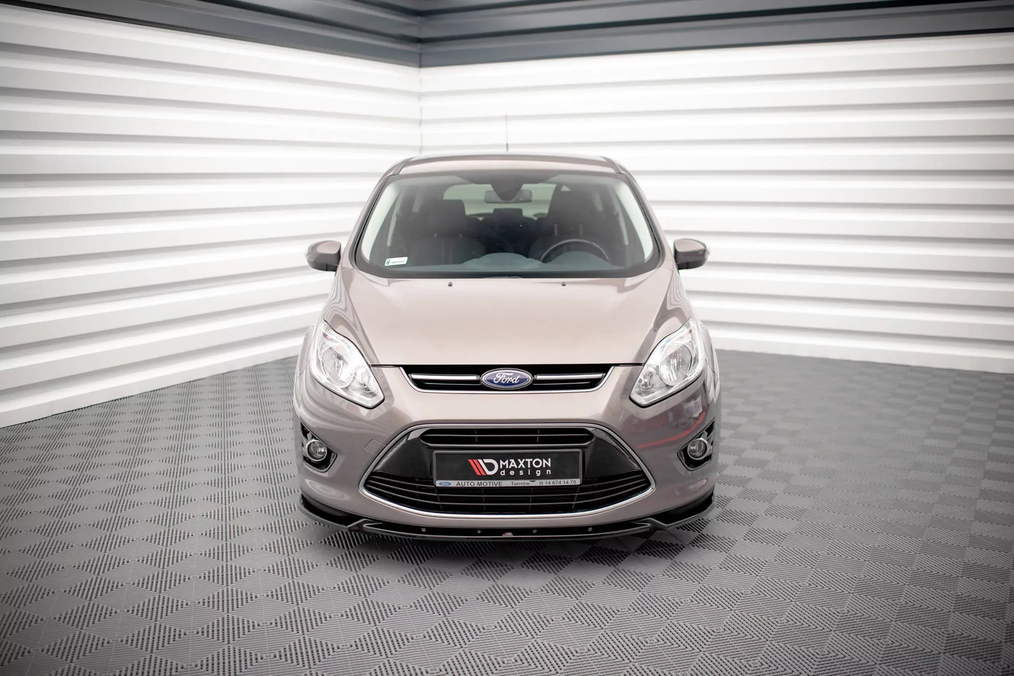 Front Ansatz Für Ford C-Max Mk2 Schwarz Hochglanz