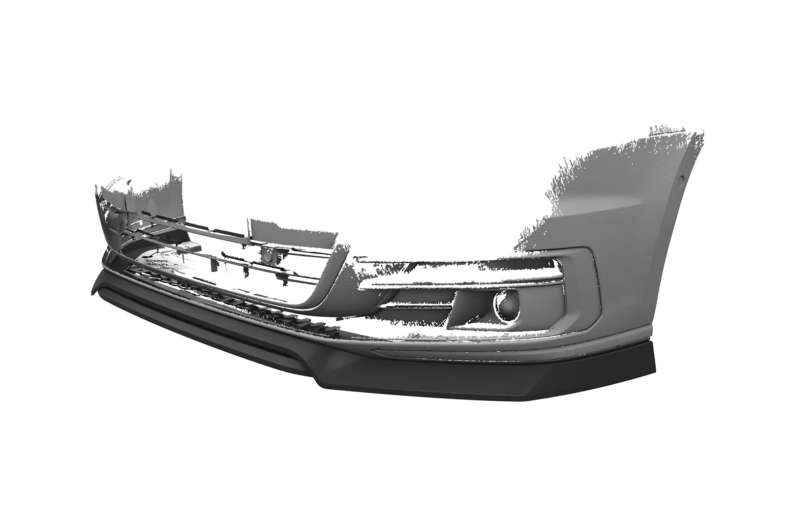 Cup-Spoilerlippe mit ABE für Audi A8 (D5) CSL706 Schwarz Strukturiert