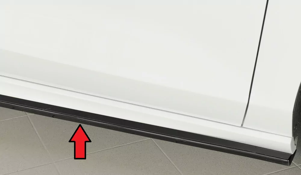 Rieger Seitenschweller rechts ansatz glanz schwarz für Ford Focus 4 ST (DEH) 5-tür. (Turnier) 04.22- (ab Facelift)