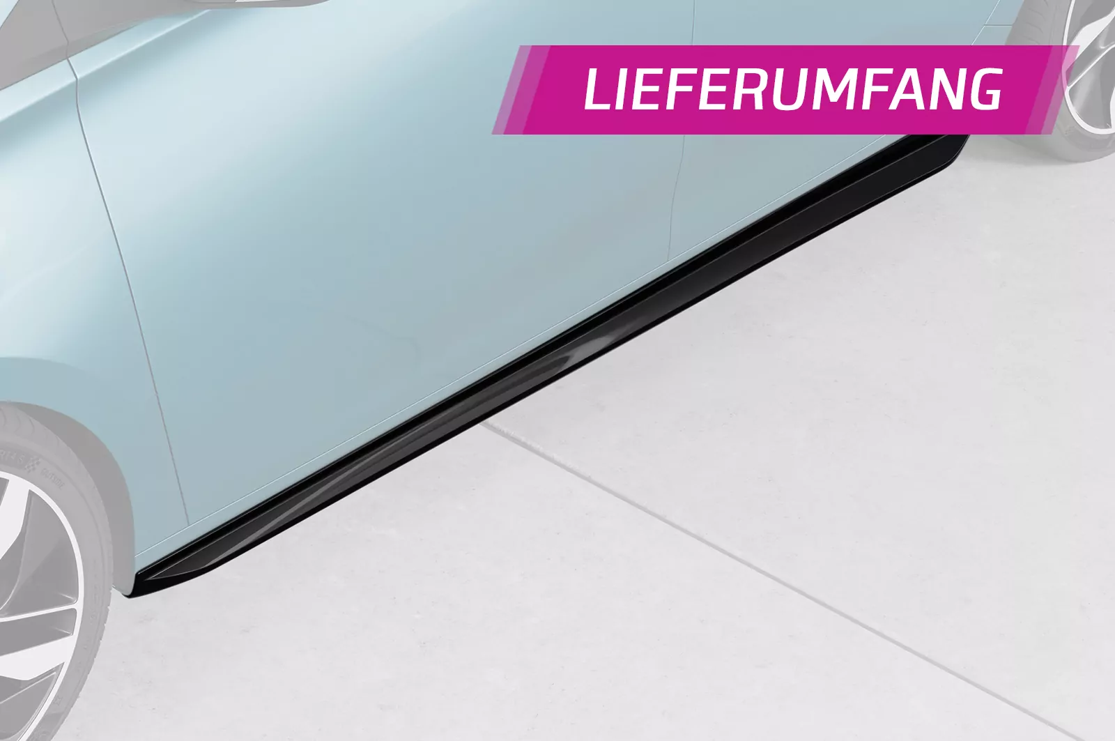 Seitenschweller für Renault Zoe SS561 Schwarz Strukturiert