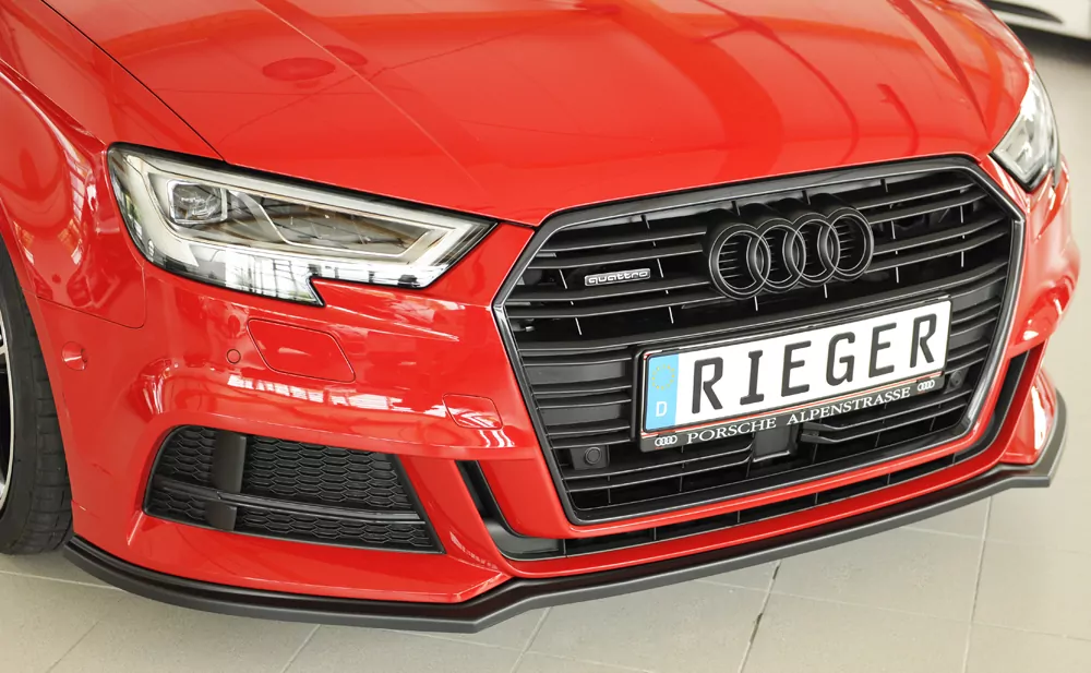 Rieger Spoilerschwert für Audi A3 S3 (8V) | 3-tür. (Cabrio 8V7) 09.16- (ab Facelift) für orig. S-Line Frontschürze