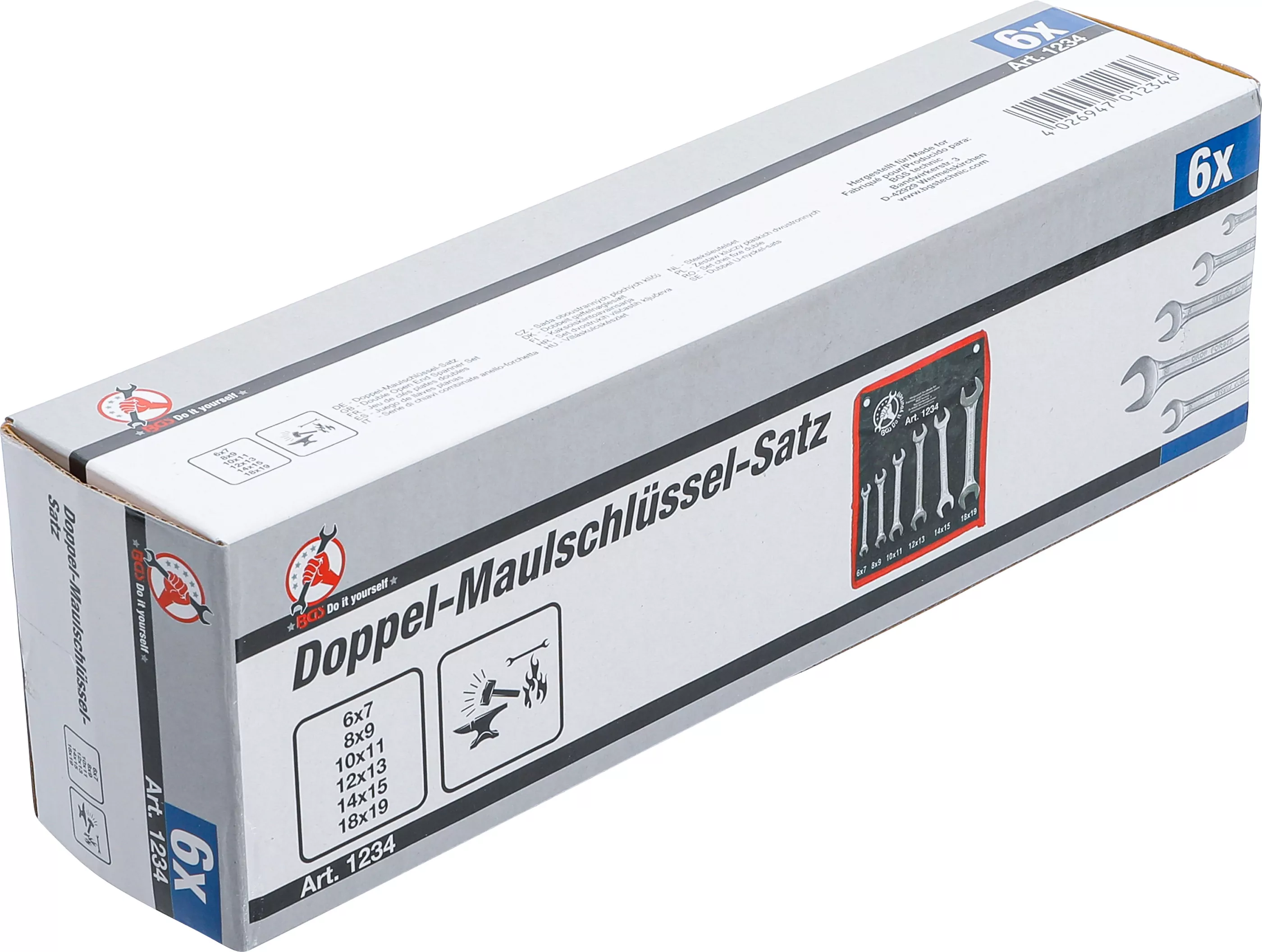 Doppel-Maulschlüssel-Satz | SW 6 x 7 - 18 x 19 mm | 6-tlg.