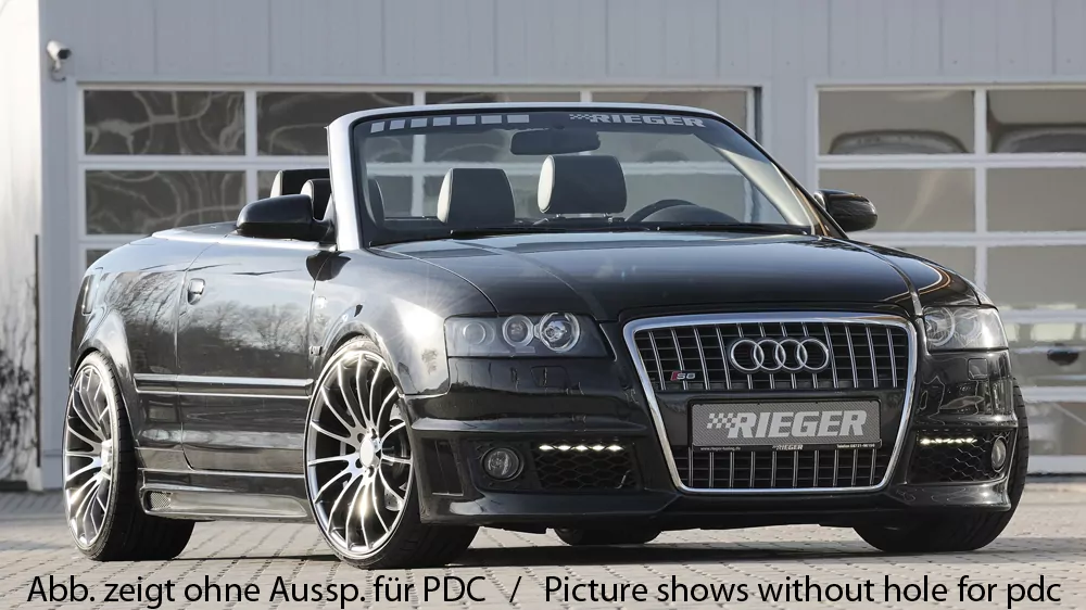 Rieger Spoilerstoßstange für Audi A4 (8H) - Cabrio 04.02-12.05 (bis Facelift) carbon optik