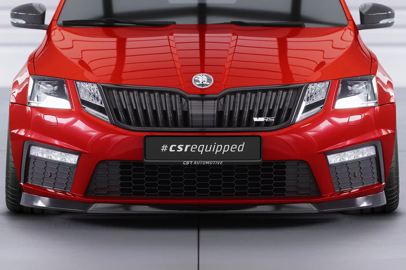 Cup-Spoilerlippe mit ABE für Skoda Octavia III 5E RS CSL399 Strukturiert (schwarz matt)