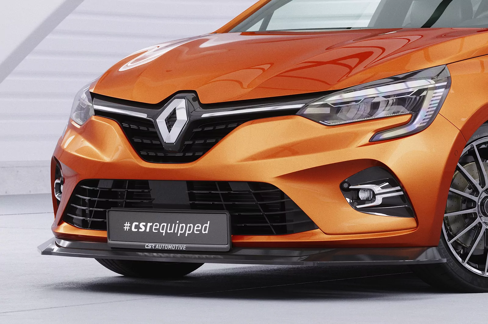 Cup-Spoilerlippe mit ABE für Renault Clio V CSL520 Schwarz Strukturiert