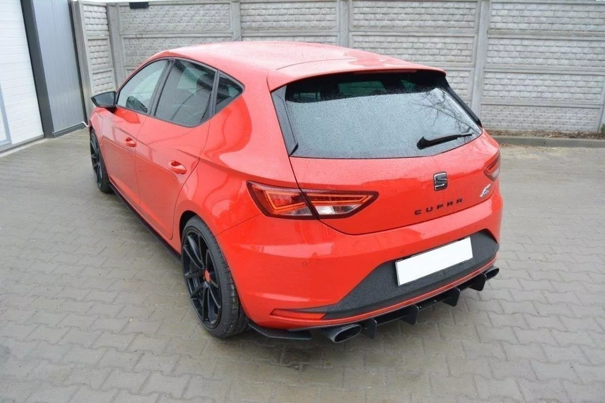 SEAT LEON III CUPRA Diffusor Heck Ansatz Passend Für Heckschürze Passend Für & Heck Ansatz Flaps Diffusor Passend Für