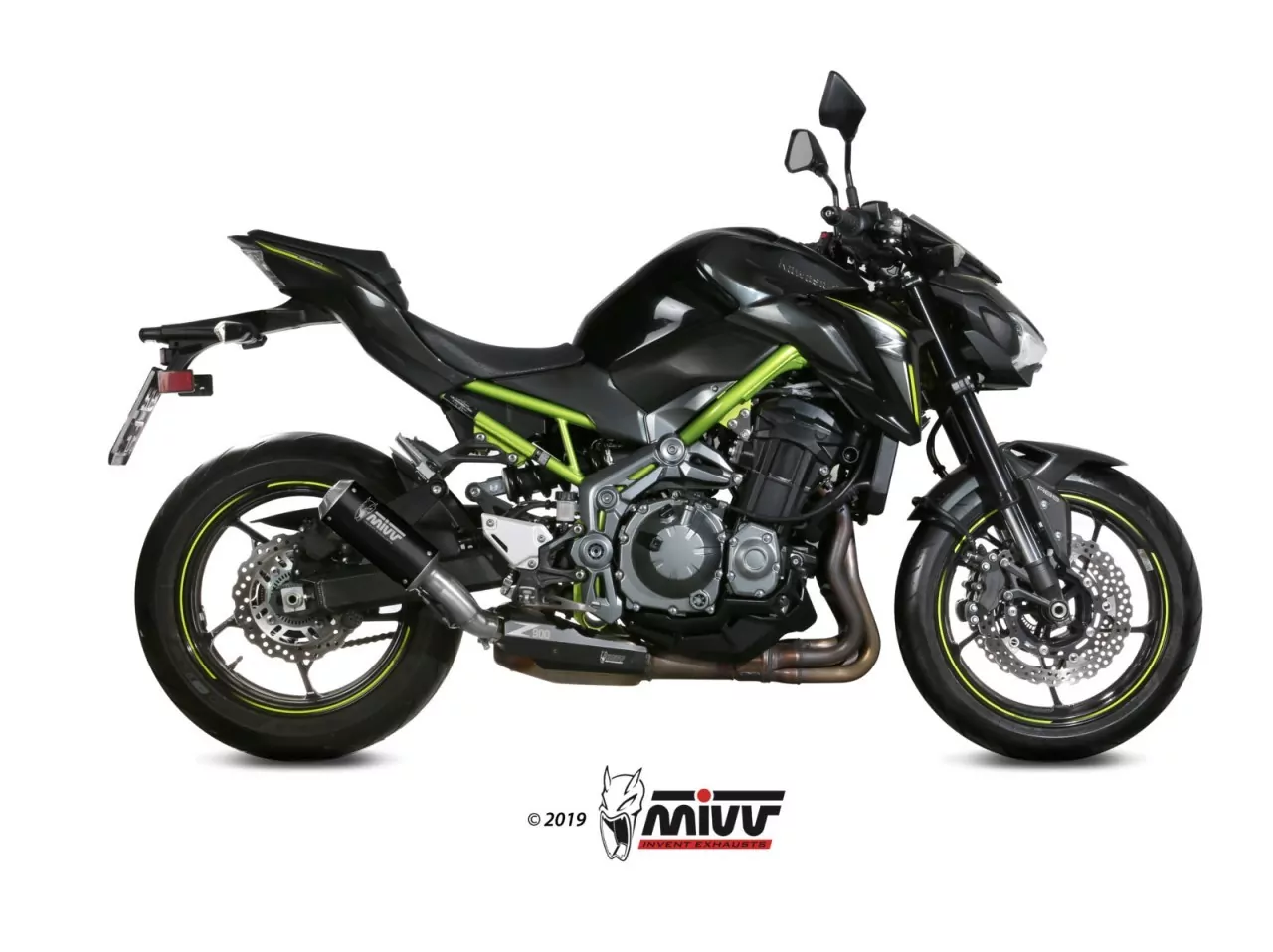 MIVV MK3 Edelstahl Schwarz KAWASAKI Z900 A2 17-23