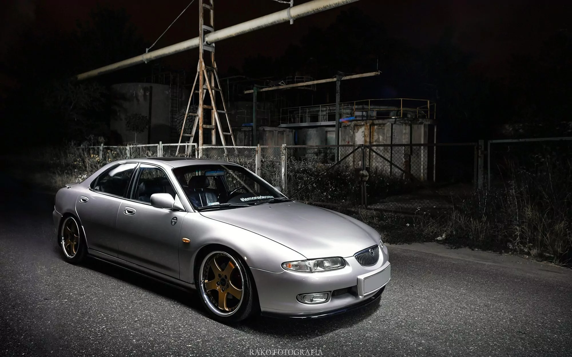 Front Ansatz Passend Für Mazda Xedos 6 Schwarz Hochglanz